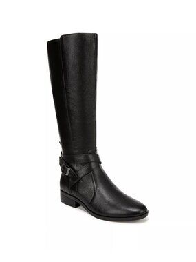 Naturalizer Womens Knee High Block Heel Riding Boots Black Size 7.5M Defected